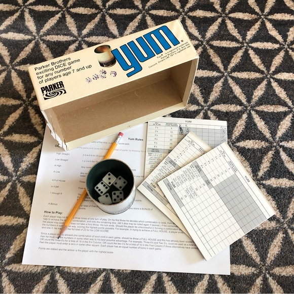 60's "Yum" Game - Yum Dice Game - Ages 7+ - 60's Boardgame - Dice Board Game - Picture 5 of 11